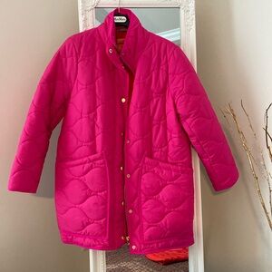 Like new !!!! J crew pink puffer